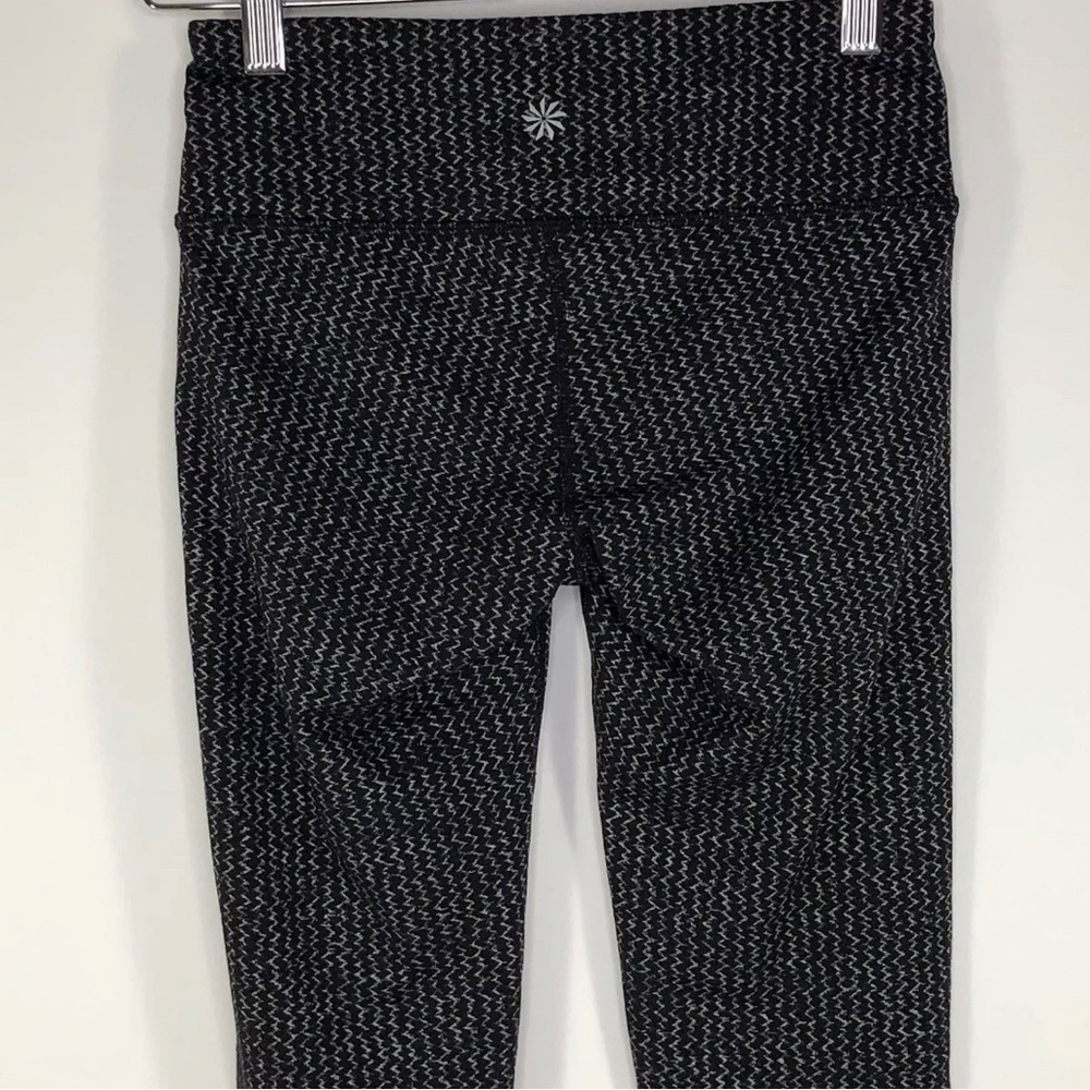 Athleta textured Leggings Black White Zigzag Women’s XS - Picture 4 of 9